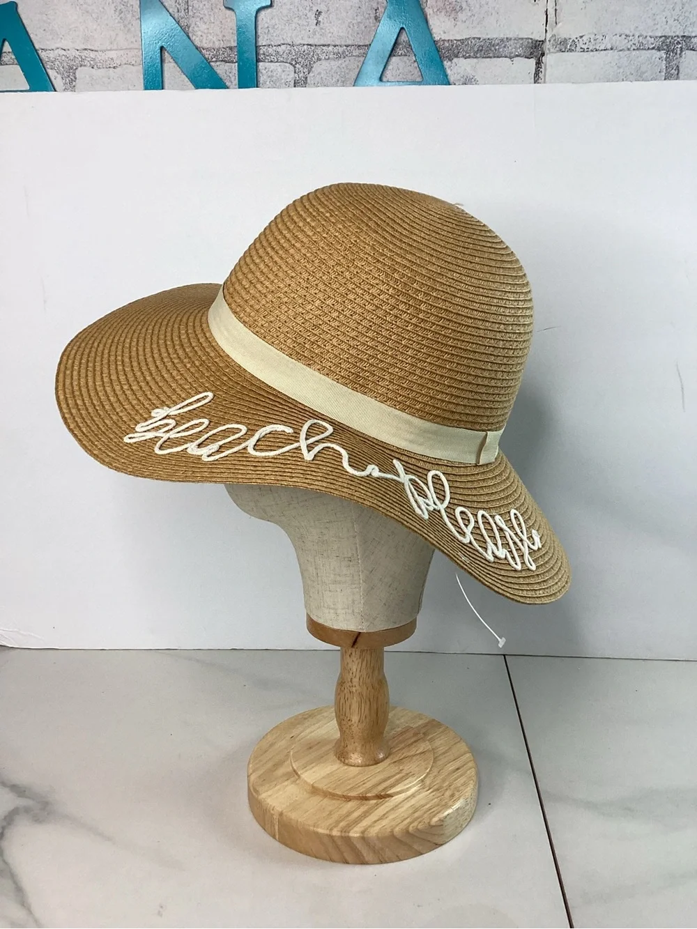 Panama Jack Straw Paper Large Brim Ladies Hat